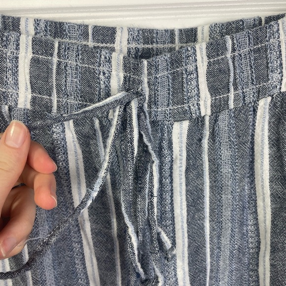 Briggs Women’s Striped Linen Blend Wide-Leg Pull On Pants Size XL GUC - Picture 7 of 8